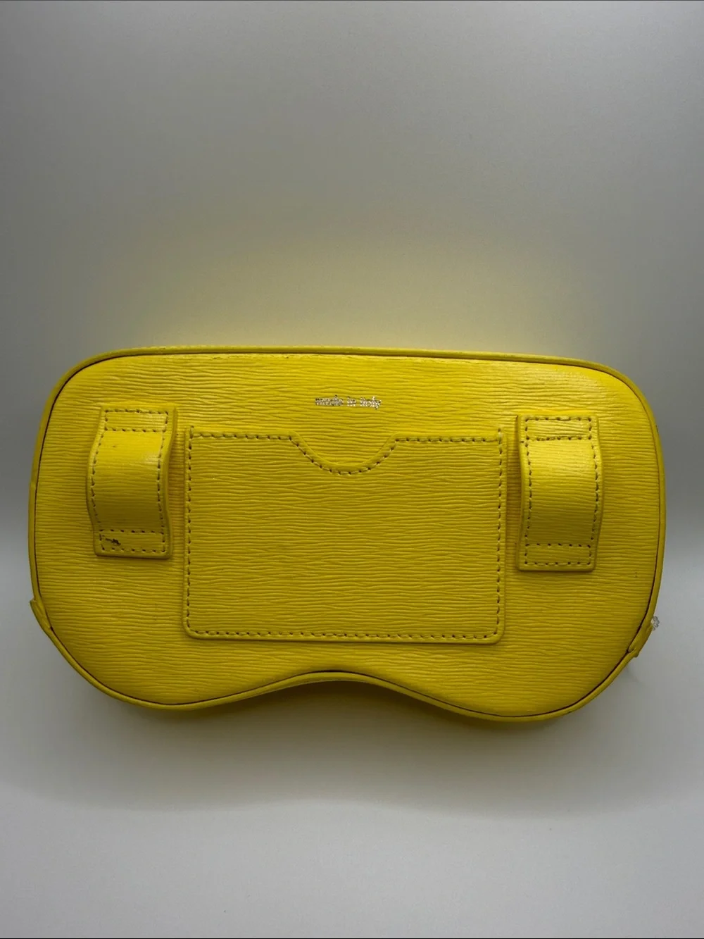 Senreve Yellow Leather Clutch/Pouch used *read - Picture 4 of 10